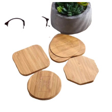 Amazon Hot Sell  Wooden Wireless Charger Fashion Design Round Shape  Wooden Bamboo Quick  Wireless Charger 10W Wood Charging Pad